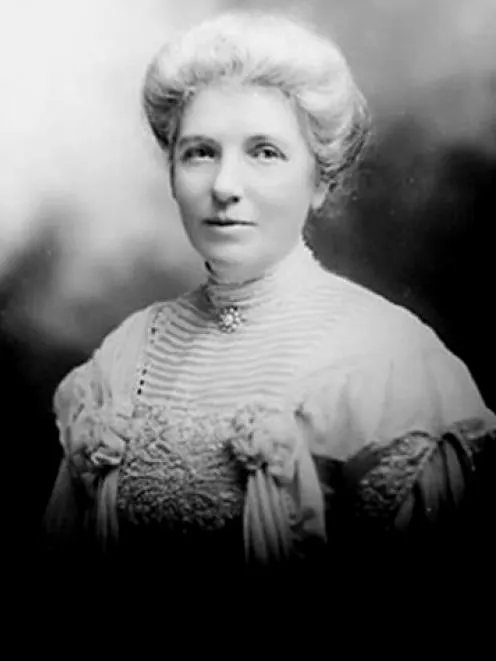 Black and white portrait of Kate Sheppard